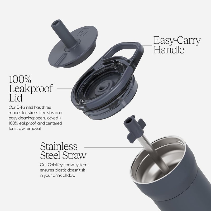 BrÃ¼Mate Leap 12oz 100% Leakproof Kids Tumbler with Handle and Silicone Soft Straw | Drop Resistant Silicone Sleeve | For Kids 4+ | Insulated Stainless Steel | Cup Holder Friendly | 12oz (Dinos) - Image 2